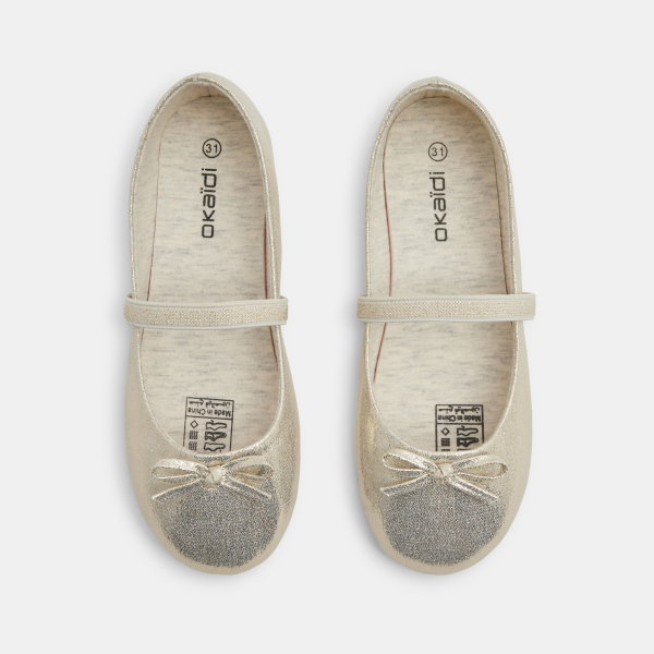 حذاء باليرينا لامع بدون نعل للفتيات